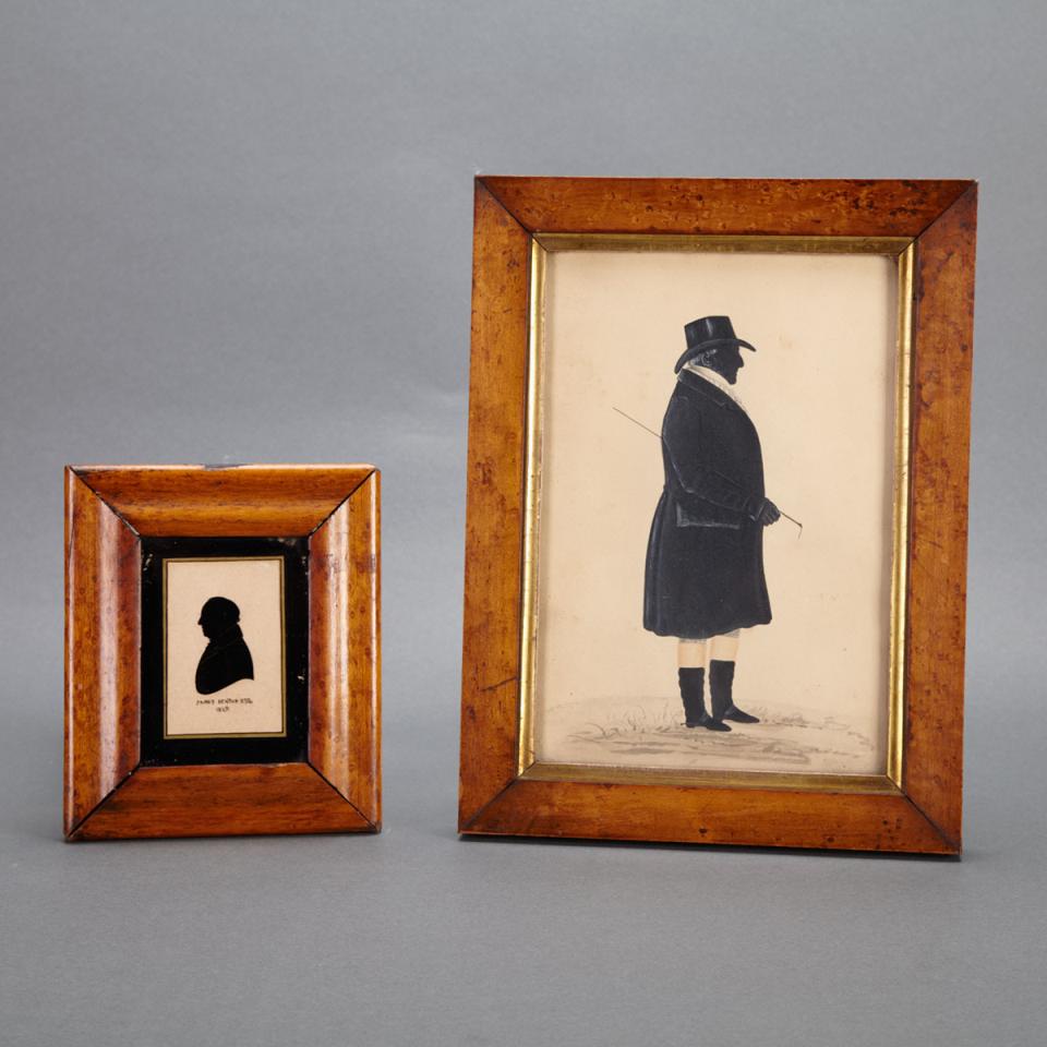Two English School Silhouettes, early 19th century