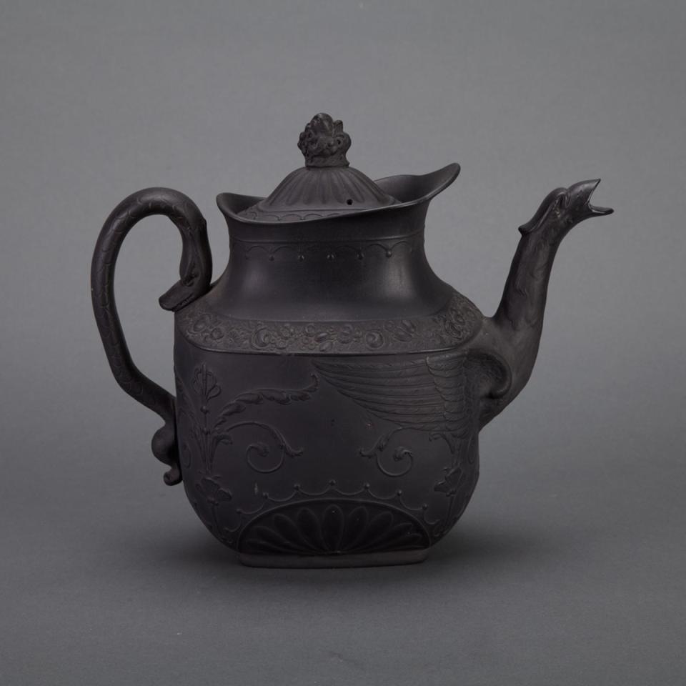 French Empire Style Basalt Coffee Pot, probably English, early 19th century