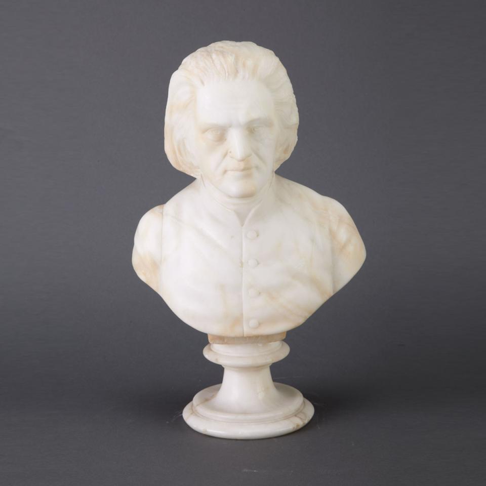Carved Marble Bust of Franz Liszt, 19th century