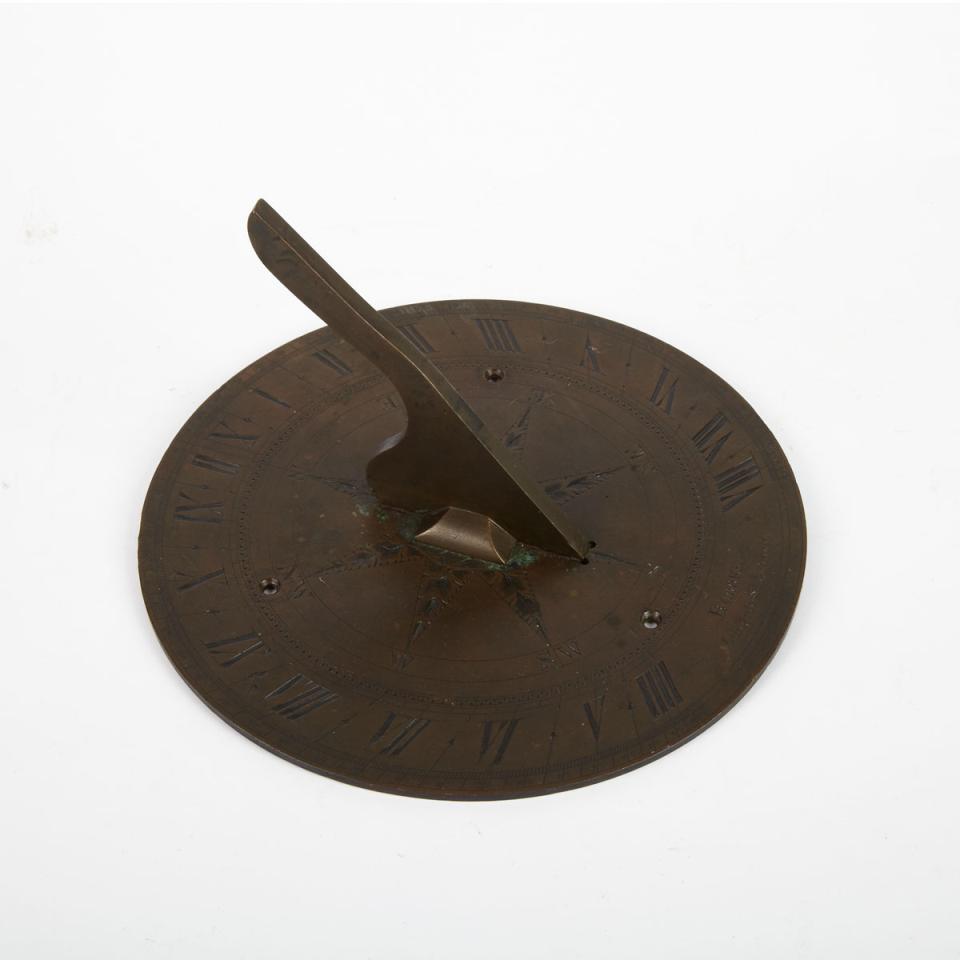 English Bronze Sundial, Brooks, Ludgate St., London, 19th century