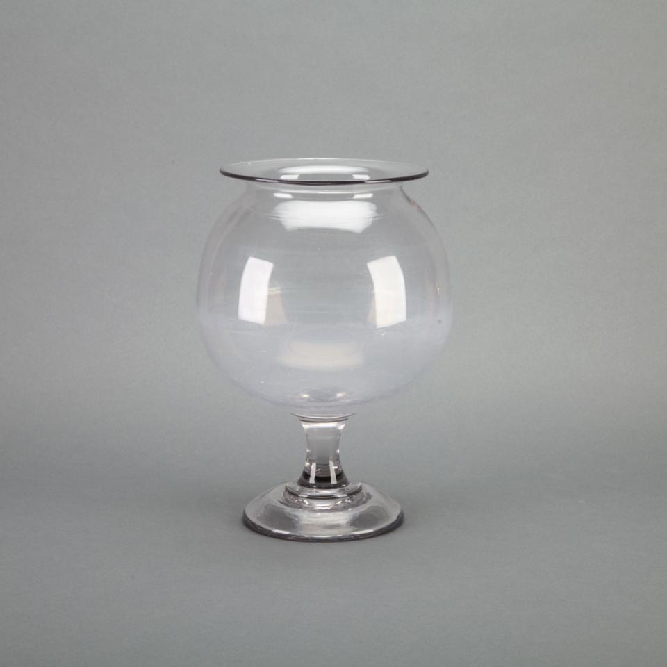 Large English Blown Glass Leech Jar, 19th century