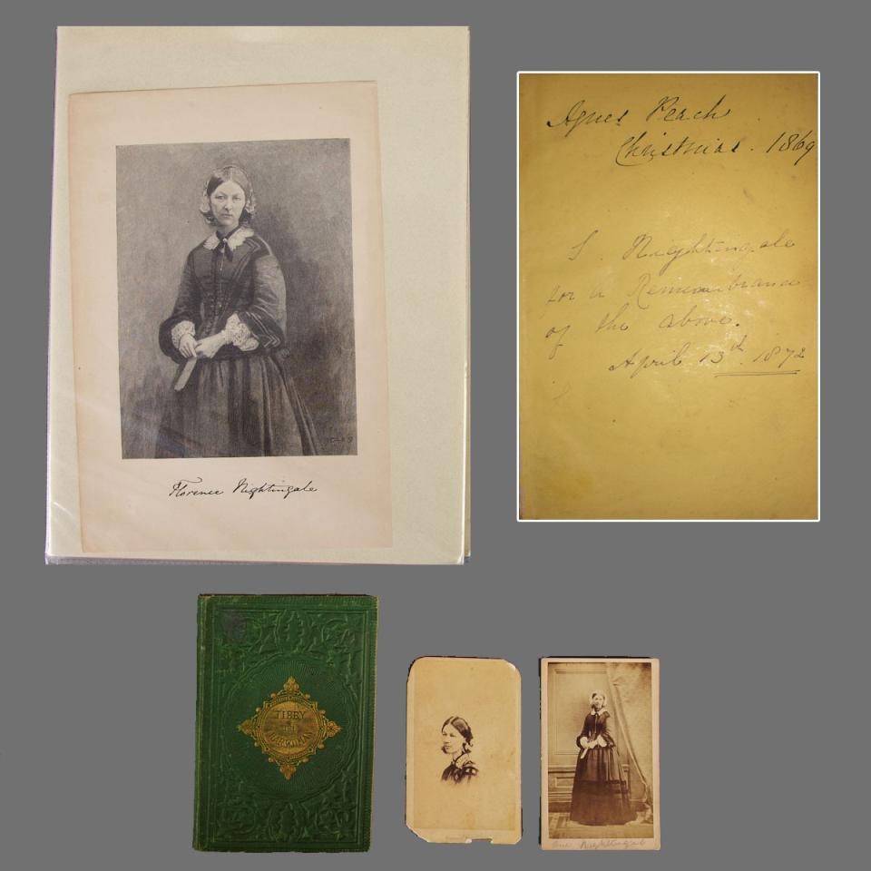 Florence Nightingale (1820-1910)Autographed Book and Cartes de Visite