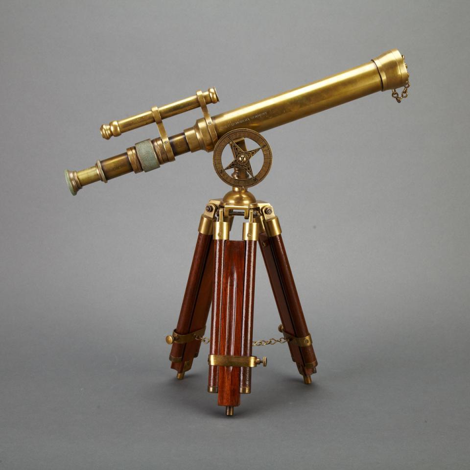 Brass Sighting Telescope, Rolf Schubert, Germany, 20th century