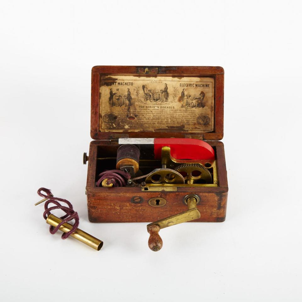 Miniature Patent Magneto Electric Machine for Nervous Disorders, Joseph Gray, Sheffield, 19th century