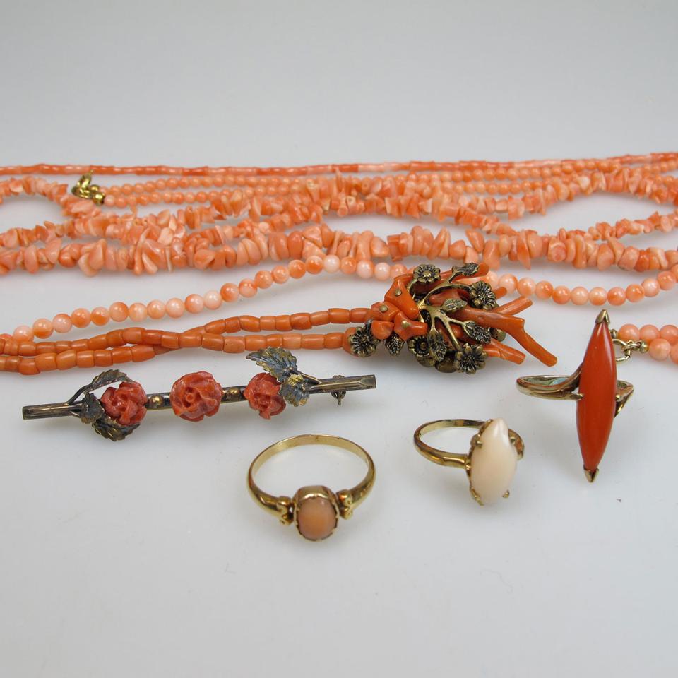 Quantity Of Coral Jewellery