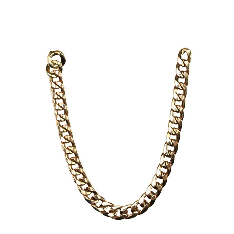 Italian 14k Yellow Gold Curb Link Chain Necklace