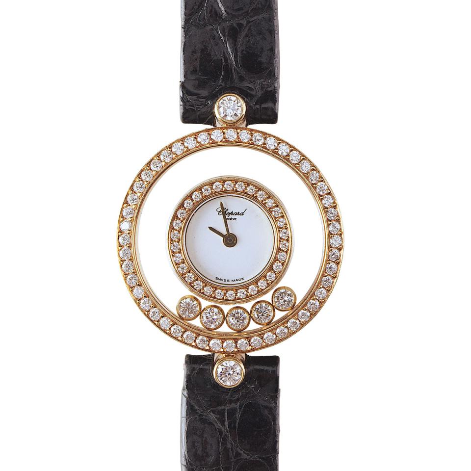 Lady’s Chopard “Happy Diamonds” Wristwatch