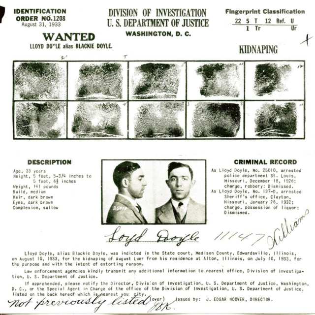 Group of Six U.S. Department of Justice Wanted Posters, 1933-6