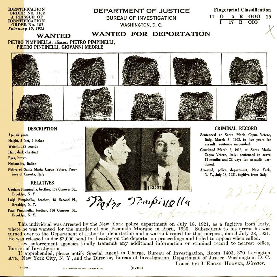 Group of Seven U. S. Department of Justice Wanted Posters, 1932