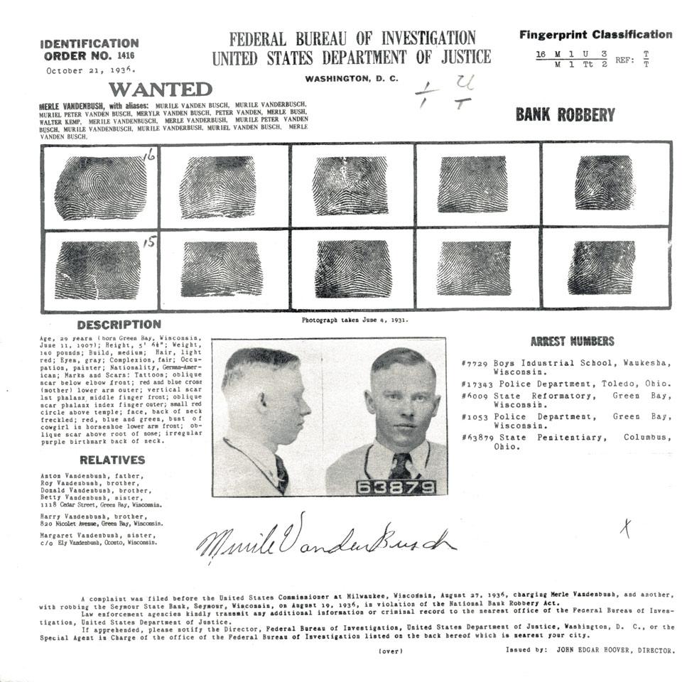 Harry Brunette and Merle Vandenbush, Two Federal Bureau of Investigation,1936