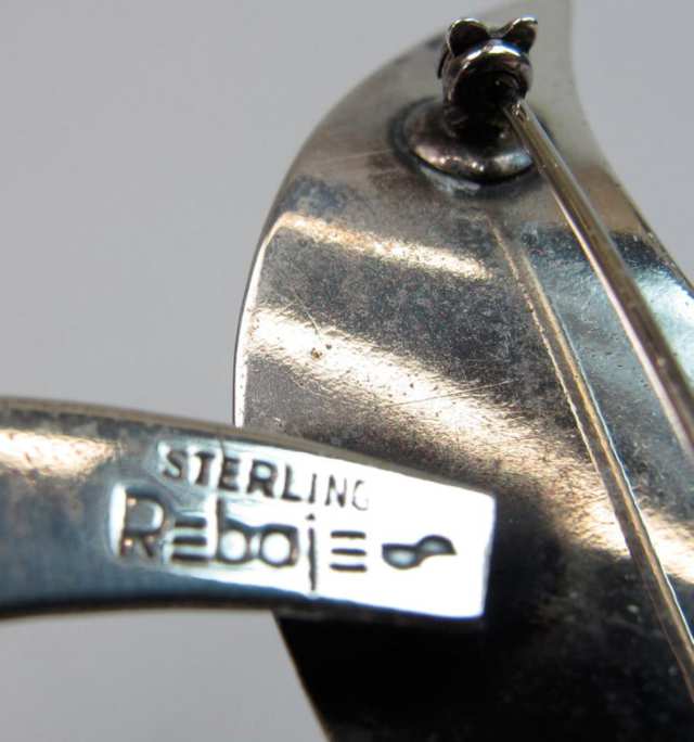 Rebajes Sterling Silver Spiral Brooch