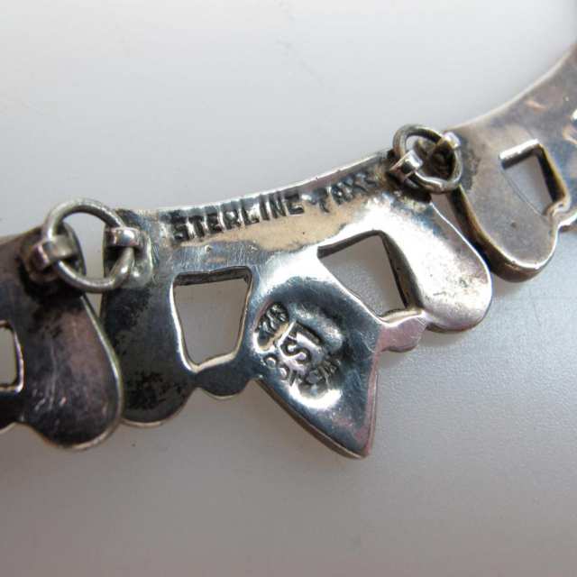 Mexican Sterling Silver Necklace And Bracelet