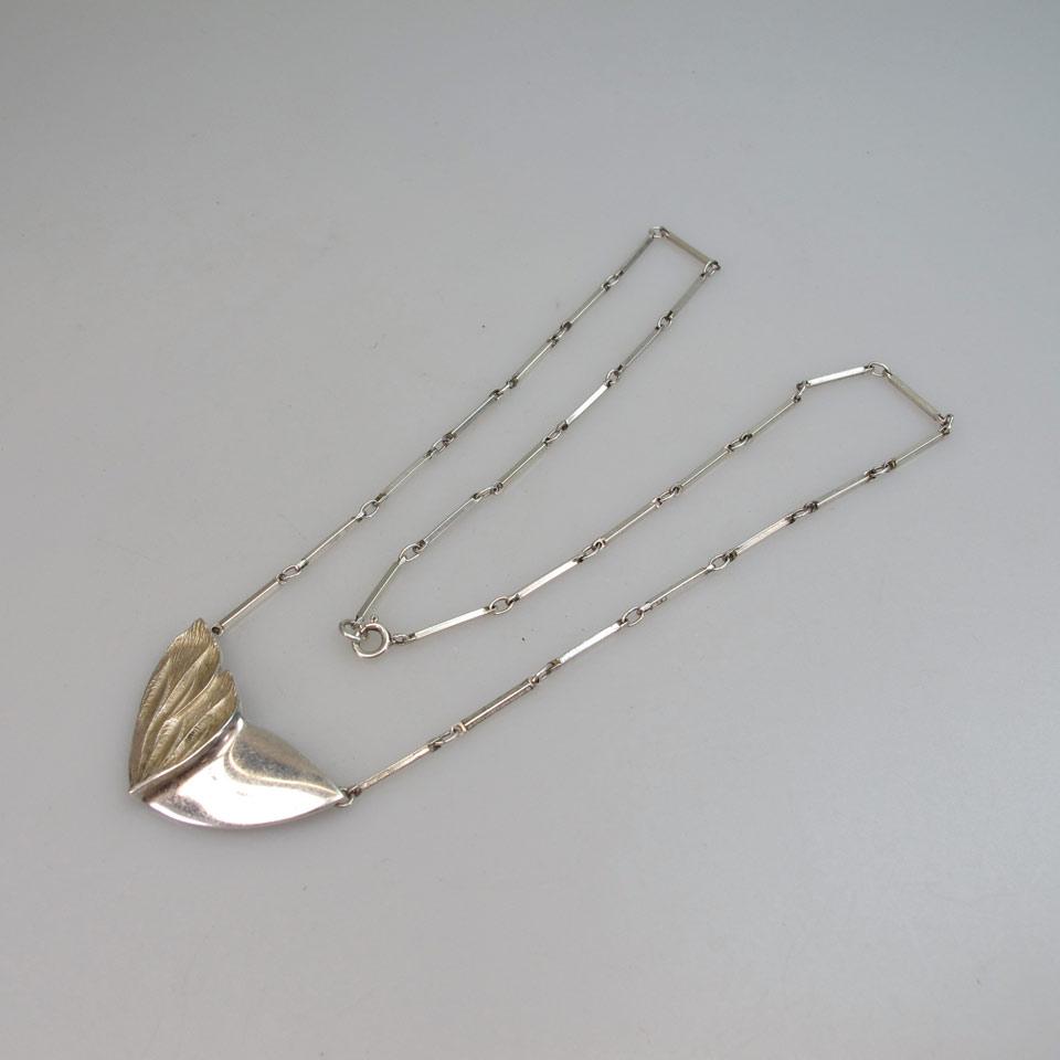 Matti J. Hyvaerinen Danish Sterling Silver Necklace And Pendant