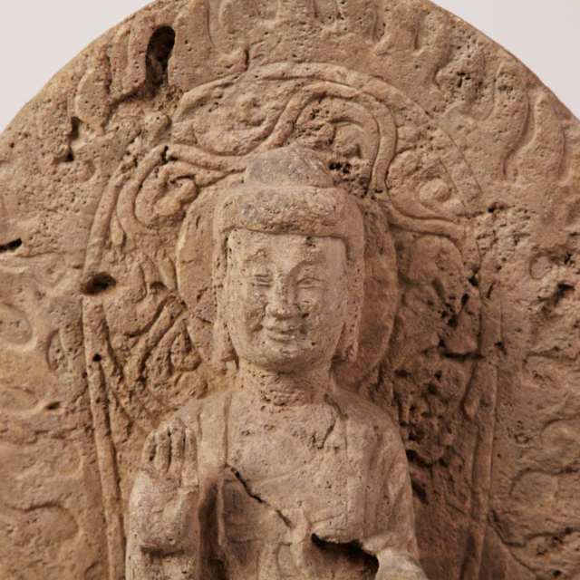 Limestone Carved Buddha