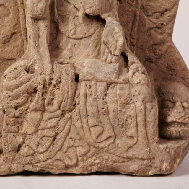 Limestone Carved Buddha