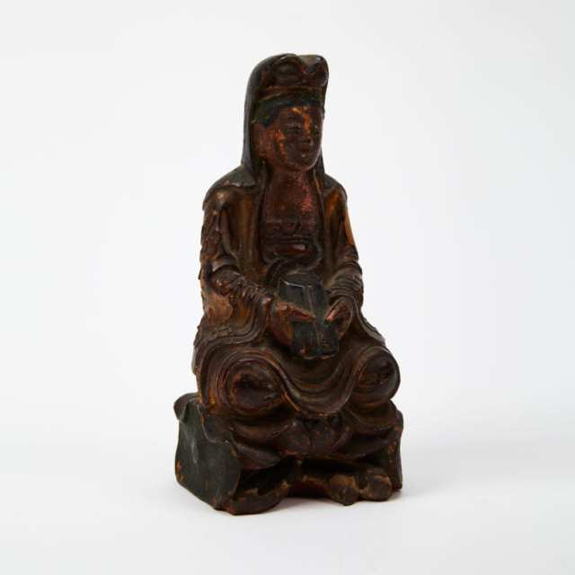 Two Lacquered Wood Ancestor Figures, 19th Century