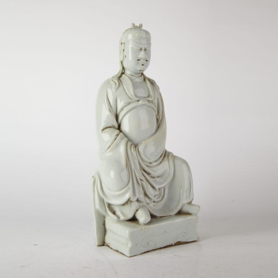 Blanc-de-Chine Figure of Seated Daoist Immortal