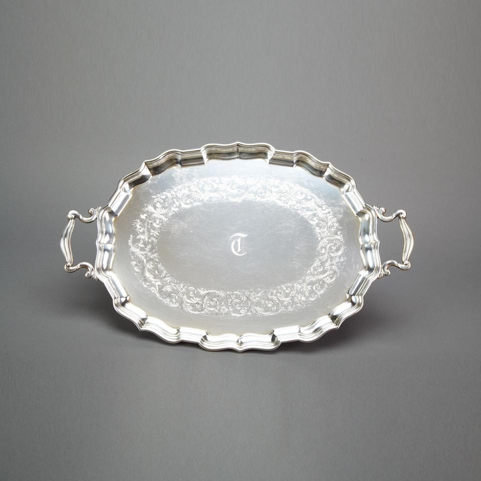 Canadian Silver Serving Tray, Henry Birks & Sons, Montreal, Que., 1941