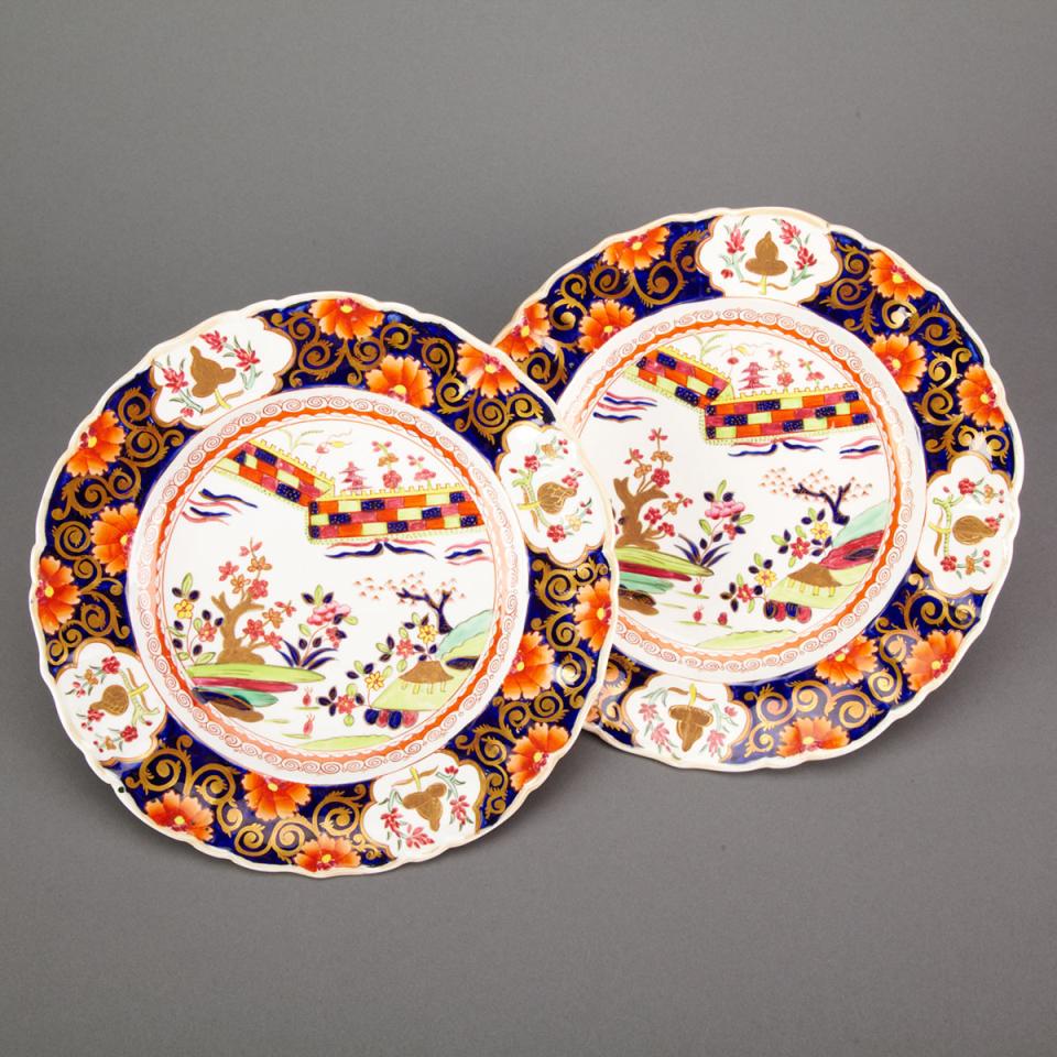 Pair of Mason’s Ironstone Japan Pattern Plates, c.1820