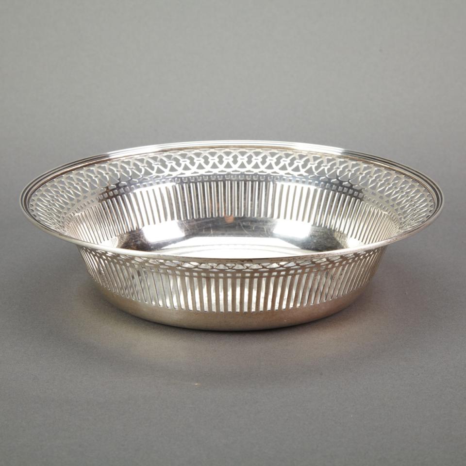 Canadian Silver Pierced Bowl, J.E. Ellis & Co., Toronto, Ont., early 20th century