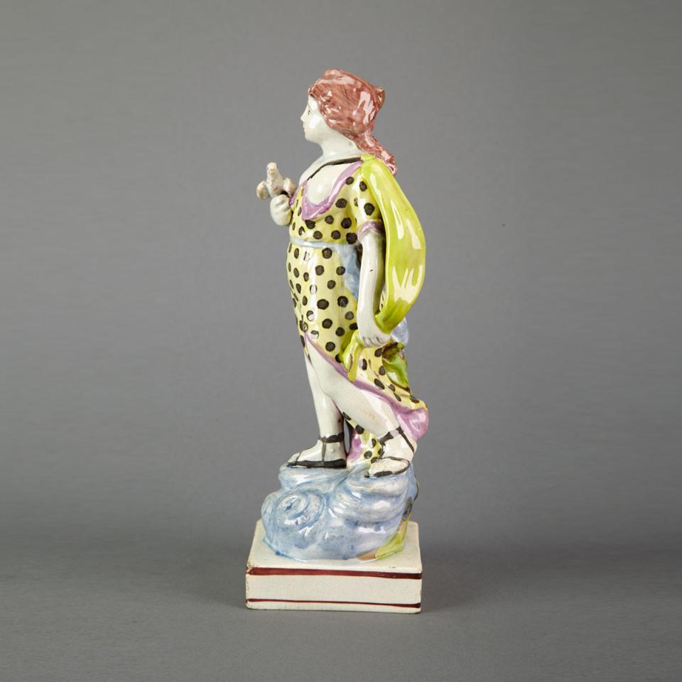 Staffordshire Pearlware Figure Emblematic of Air, late 18th century