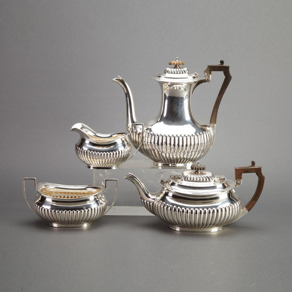 English Silver Tea and Coffee Service, John Round, Sheffield, 1909/12