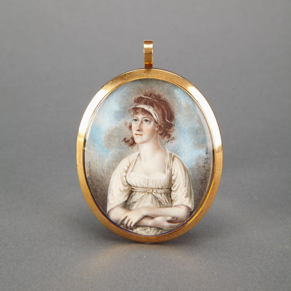 Portrait Miniature of Elizabeth Carmichael, 7th July, 1800
