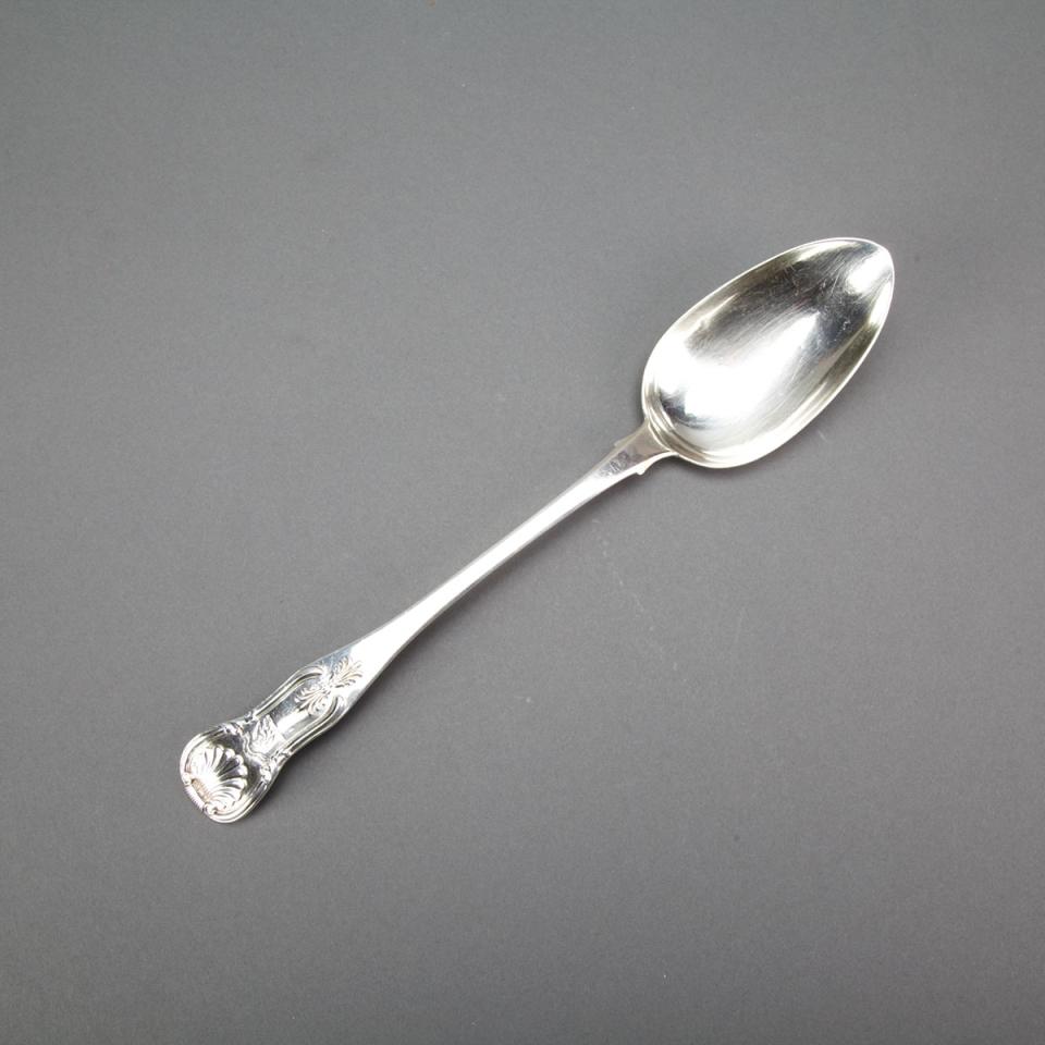Scottish Silver Kings Pattern Serving Spoon, Marshall & Sons, Edinburgh, 1827