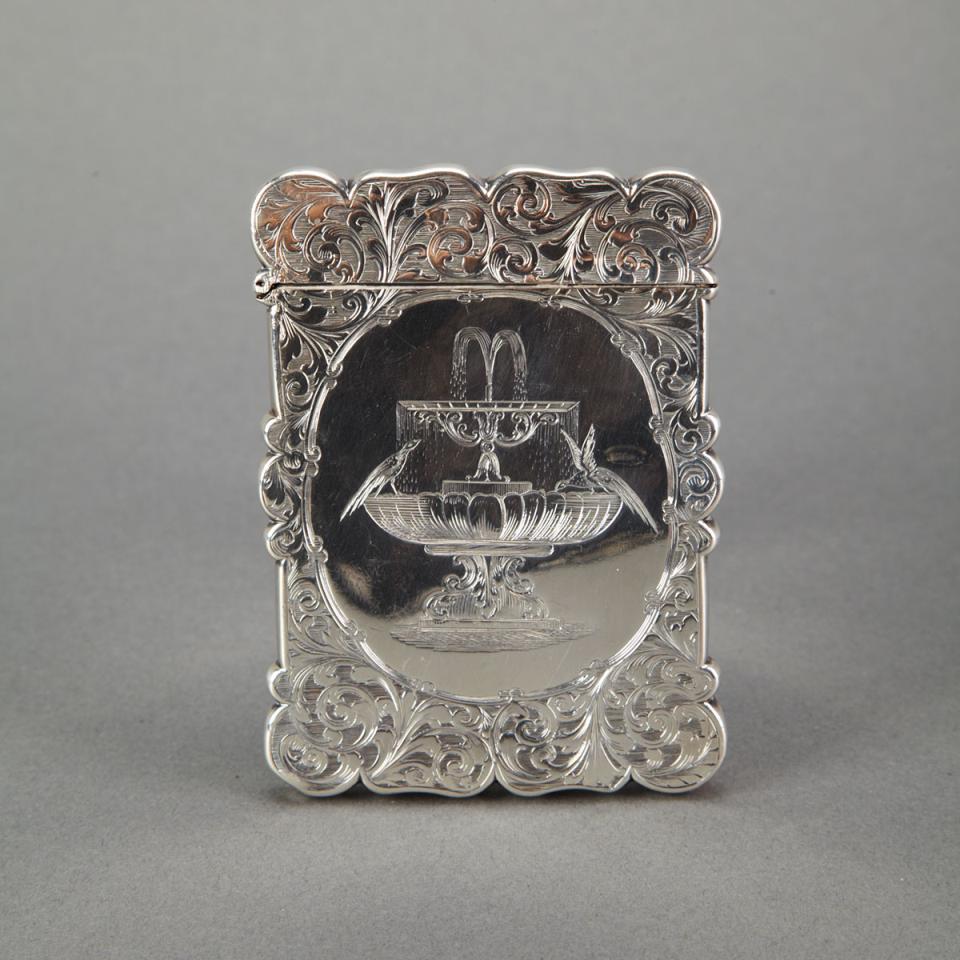 Victorian Silver Card Case, Edward Smith, Birmingham, 1844