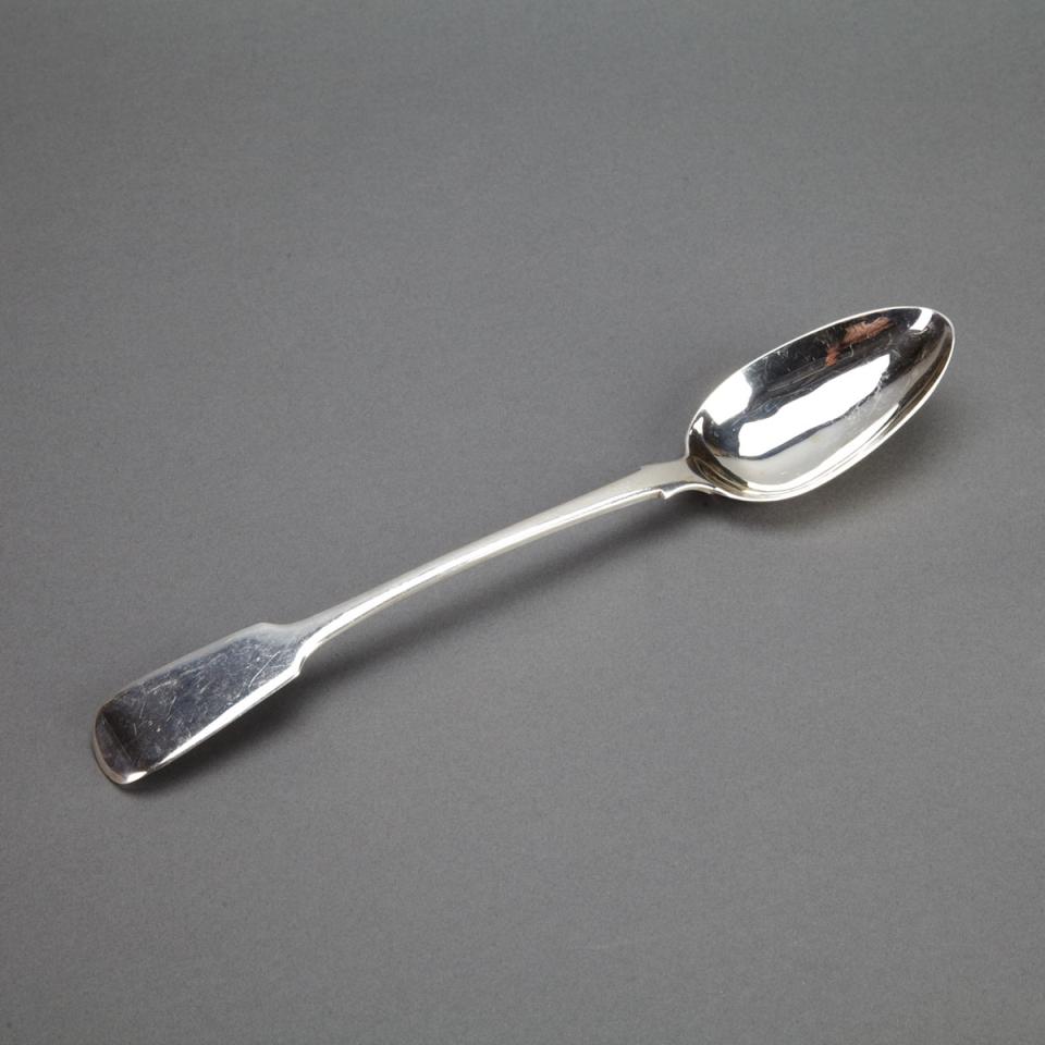George IV Silver Fiddle Pattern Serving Spoon, William Eaton, London, 1828
