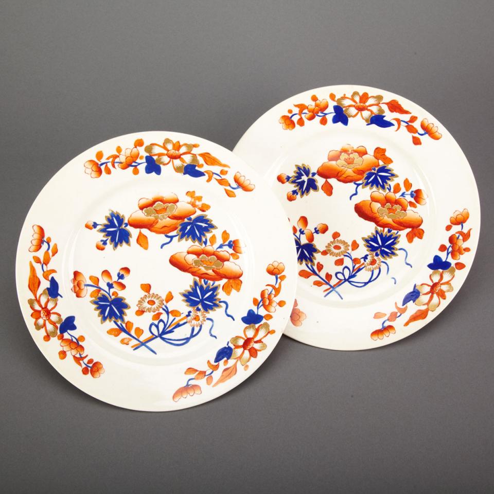 Pair of Derby Japan Pattern Plates, c.1820