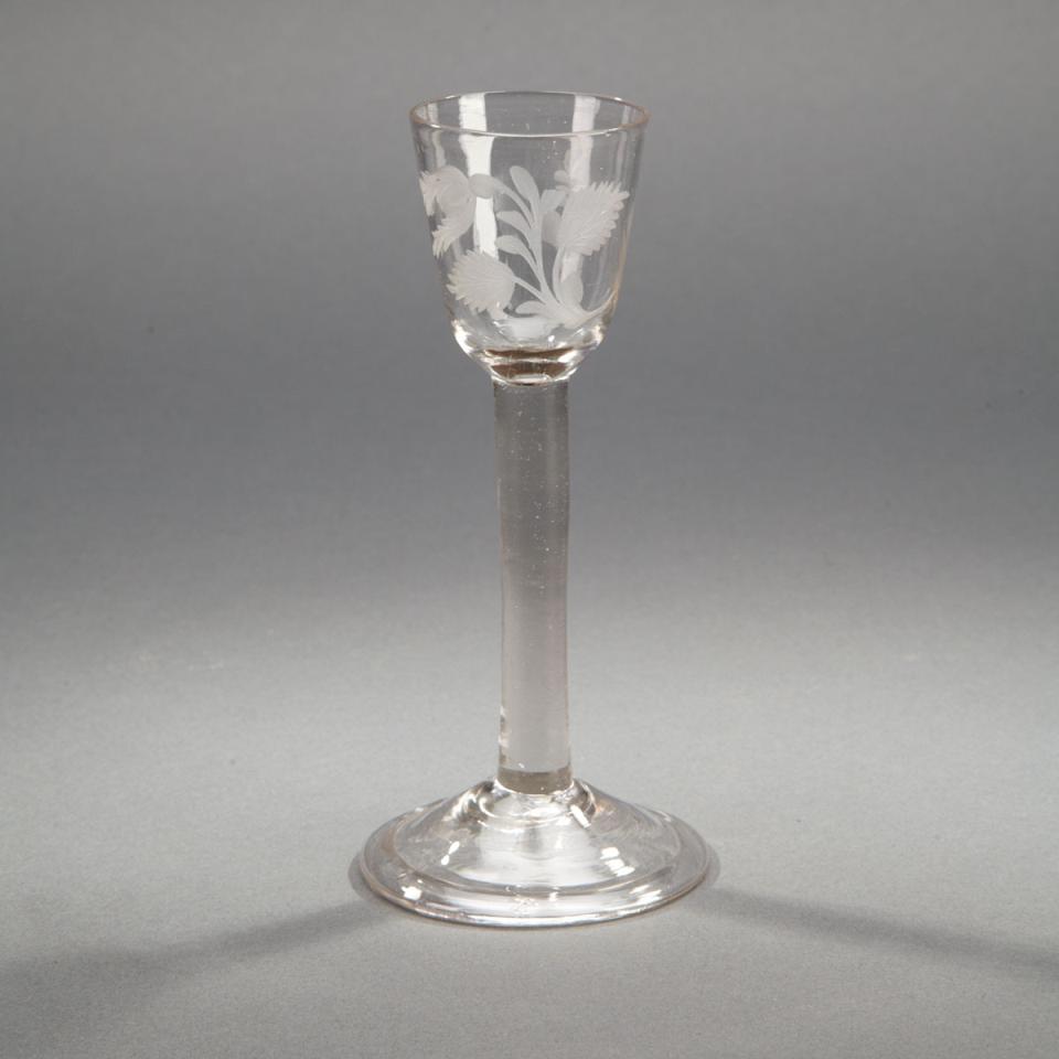 Engraved Glass Wine, mid-18th century