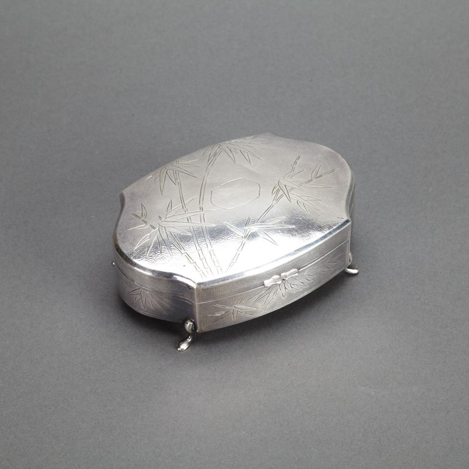 Japanese Silver Jewellery Box, early 20th century