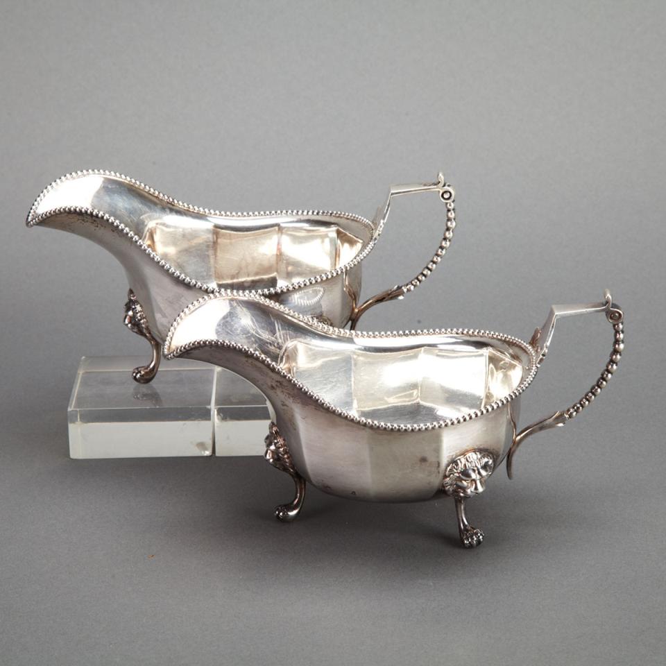 Pair of English Silver Sauce Boats, William Hutton & Co., London, 1913