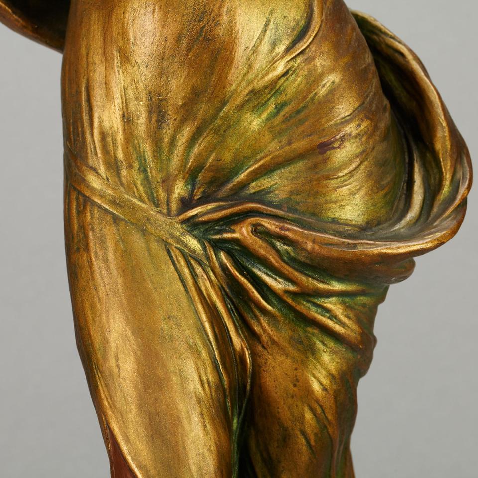 Goldscheider Cold Painted Terra Cotta Illuminated Figure of Venus, early 20th century