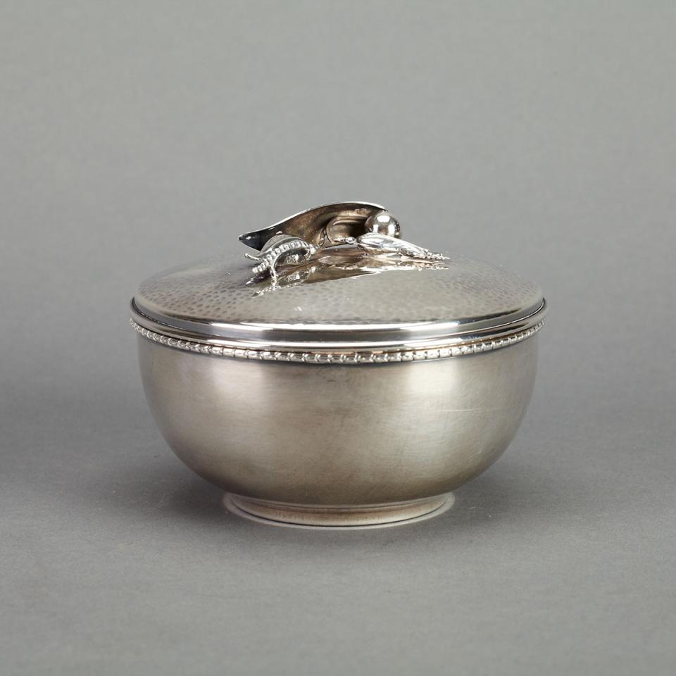 Canadian Silver Covered Bowl, Carl Poul Petersen, Montreal, Que., mid-20th century