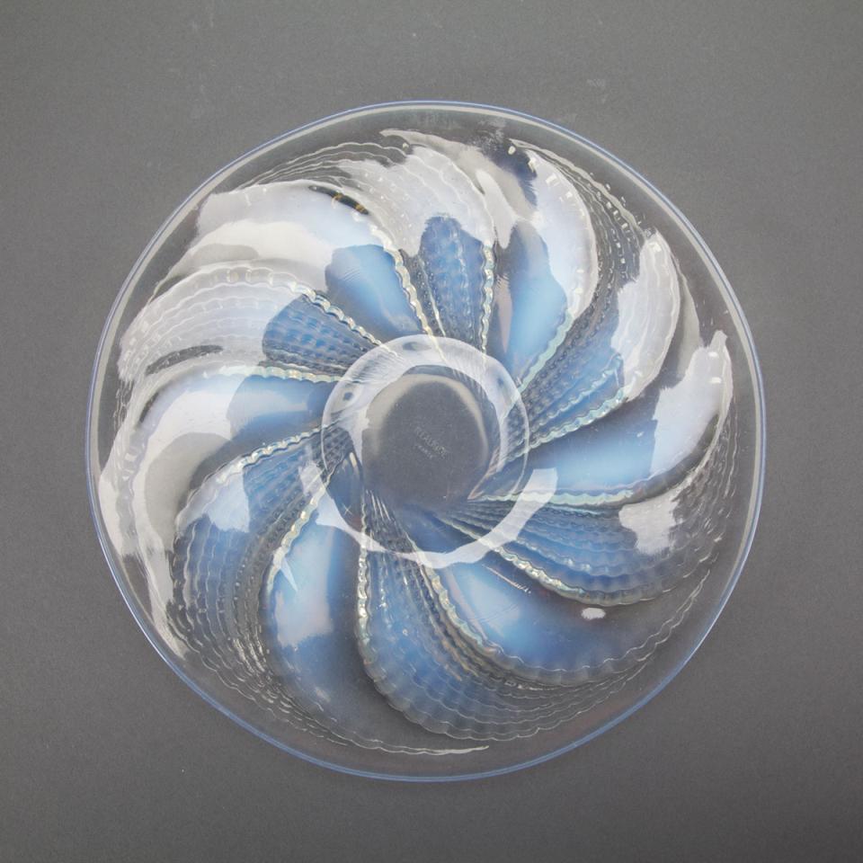 ‘Fleurons’, Lalique Opalescent Glass Plate, 1930’s