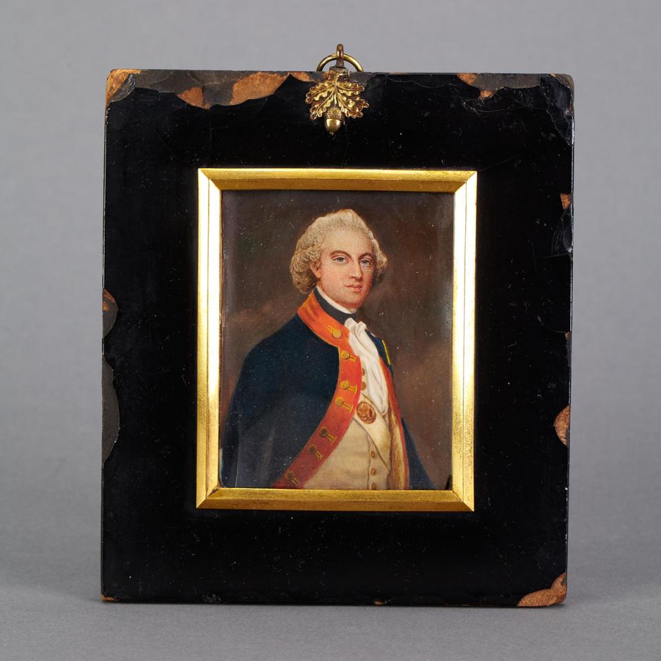 English Portrait Miniature of an Officer, early 19th century