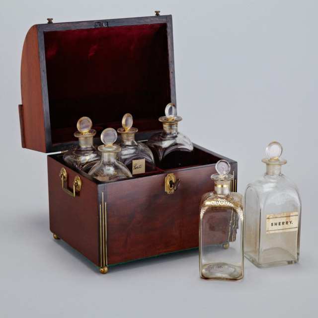 English Regency Six Decanter Box, early 19th century