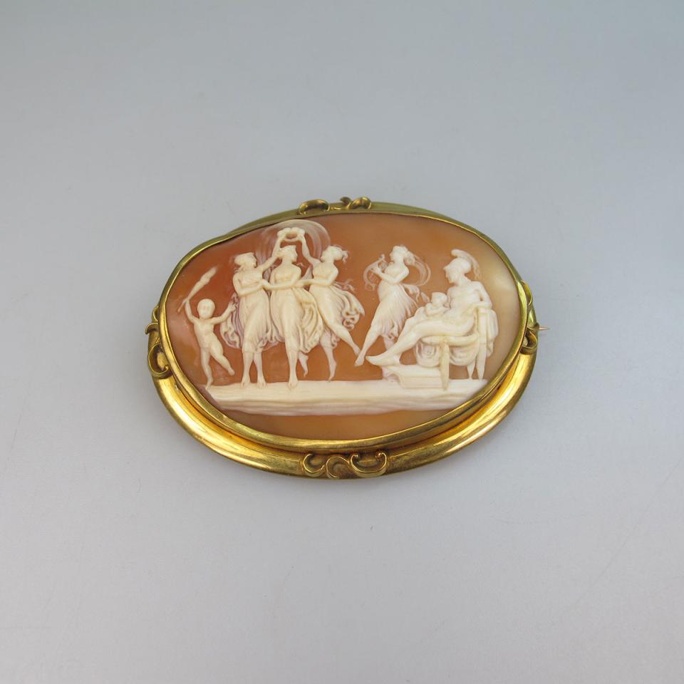 Oval Carved Shell Cameo 
