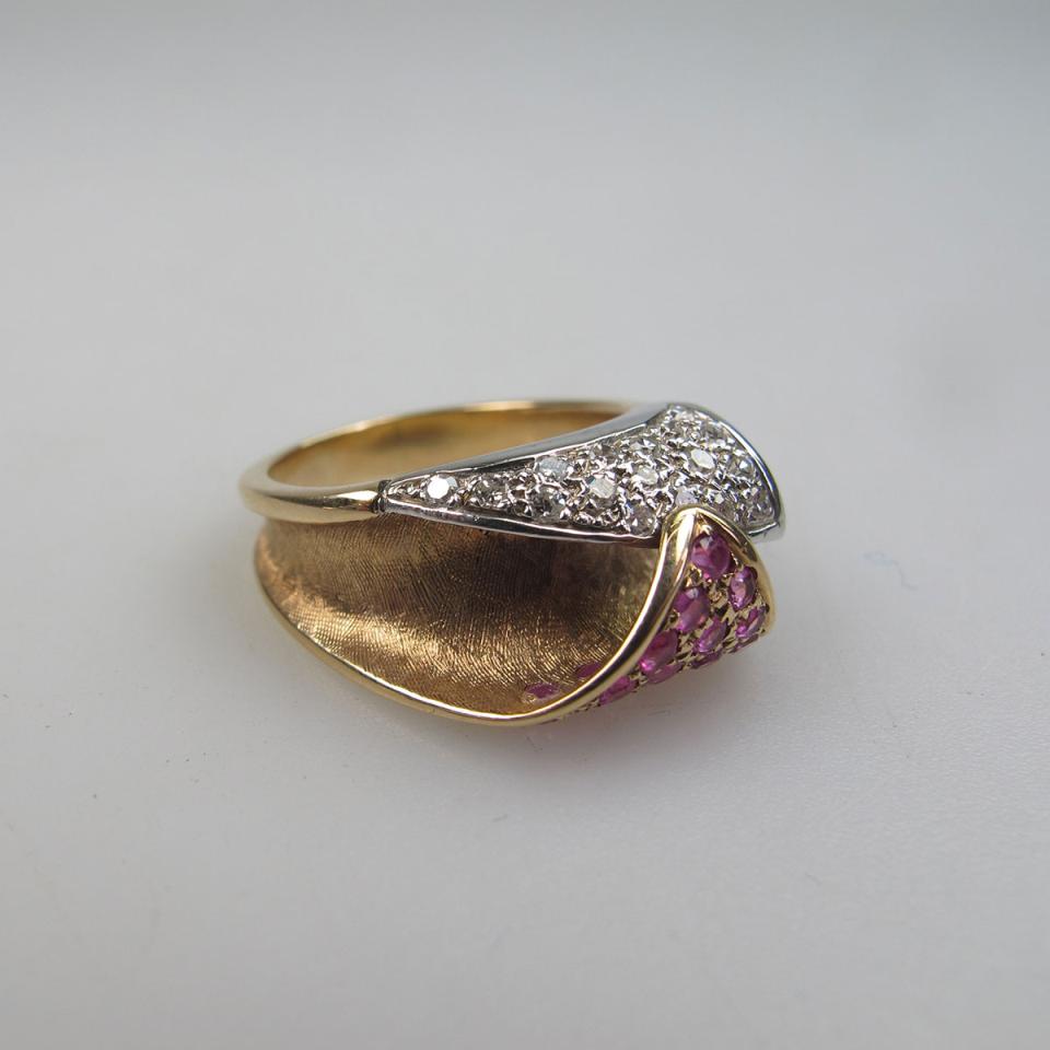 14k Rose And White Gold Ring