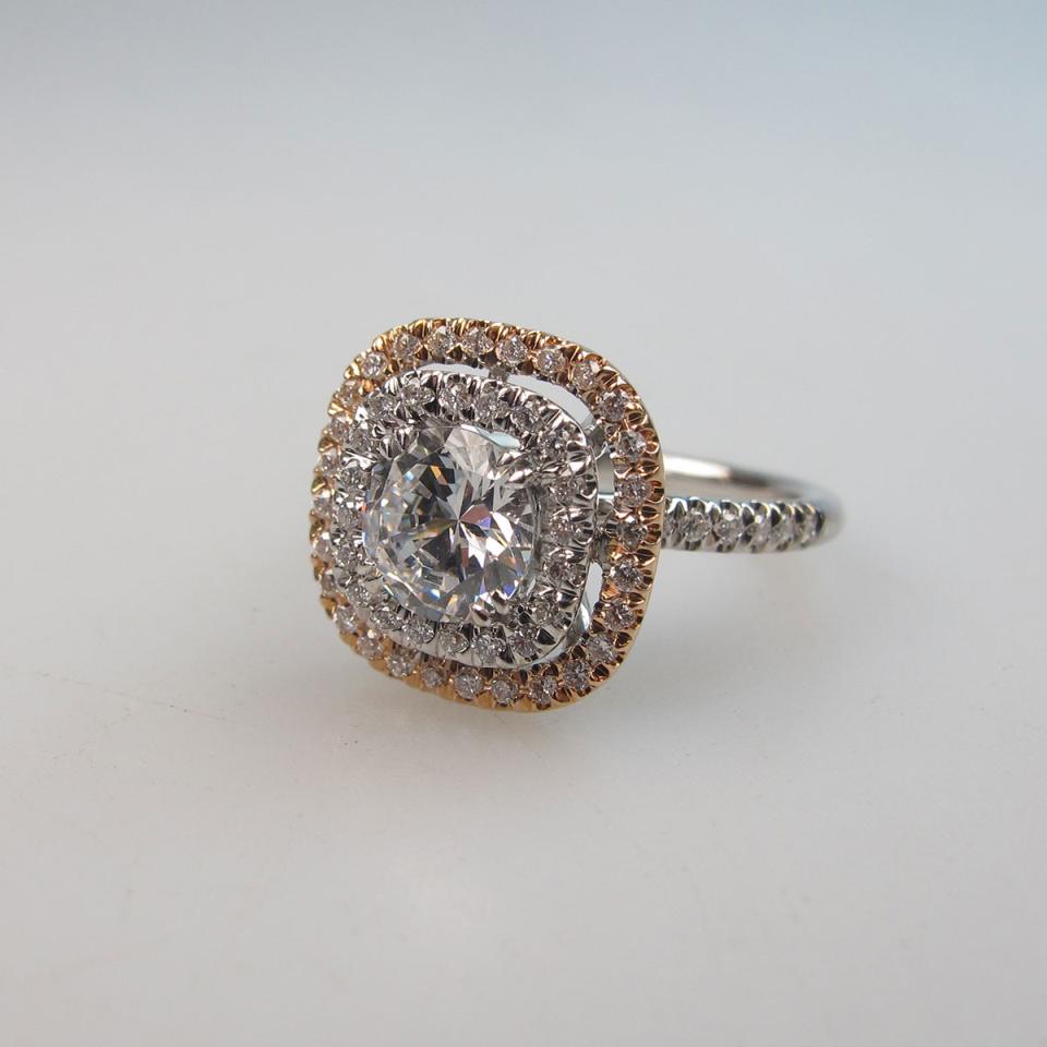 18k White And Rose Gold Ring