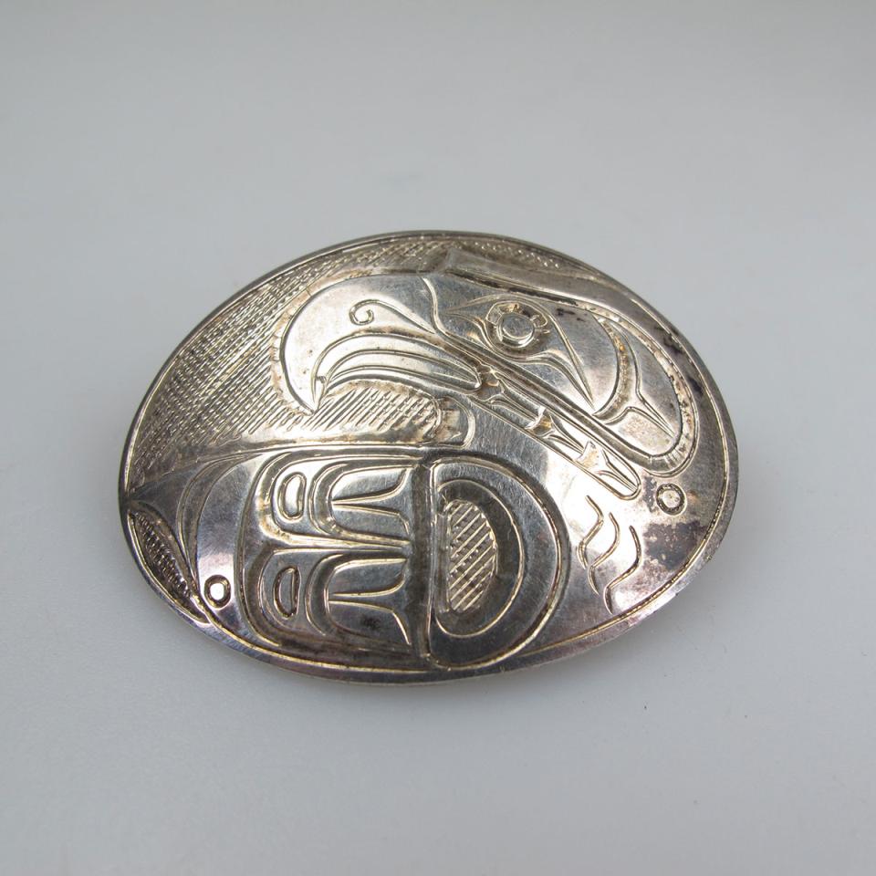 Haida Sterling Silver Eagle Pin/Pendant