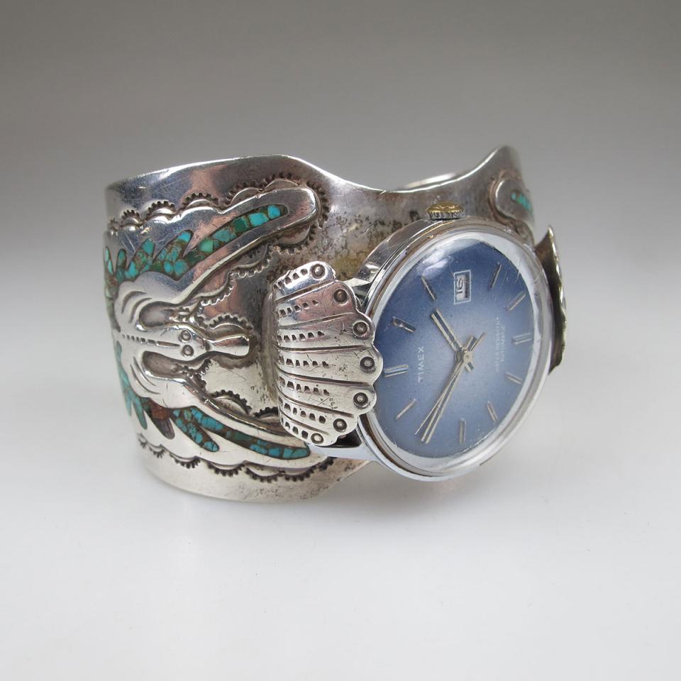 Navajo Sterling Silver Open Cuff Watch Strap