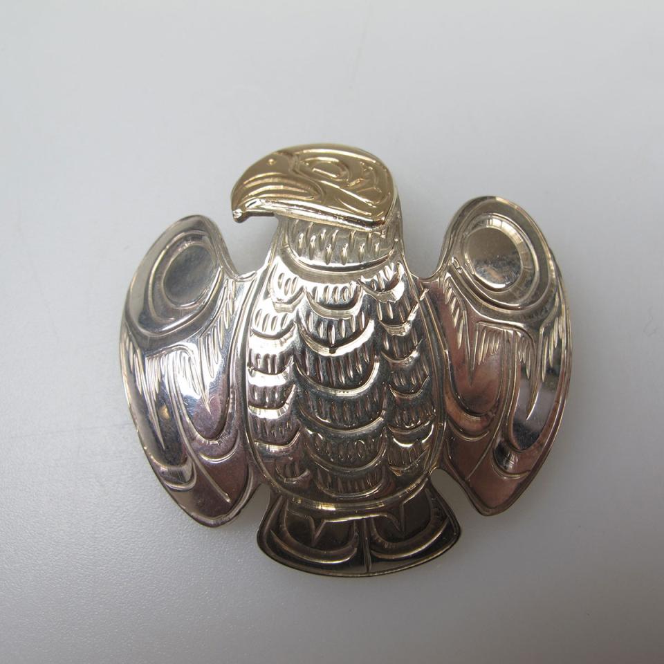 Haida Sterling Silver Eagle Pendant