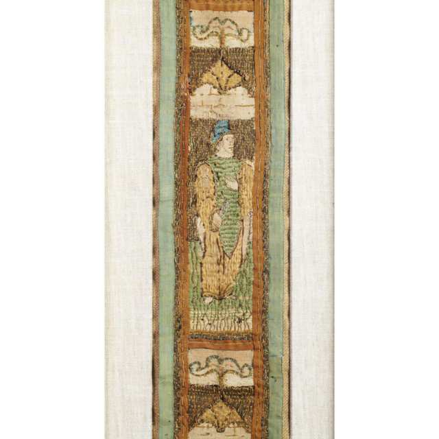 Pair of Flemish or Italian Orphrey Panels, 16th century