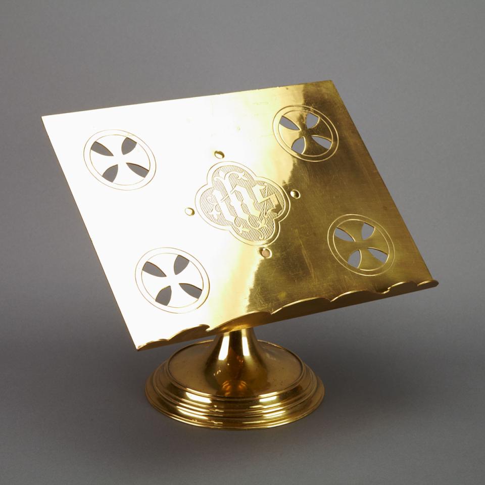 Lacquered Brass Missal Stand, mid 20th century