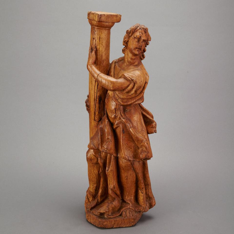 Continental Baroque Carved Oak Figure of Samson, 18th century