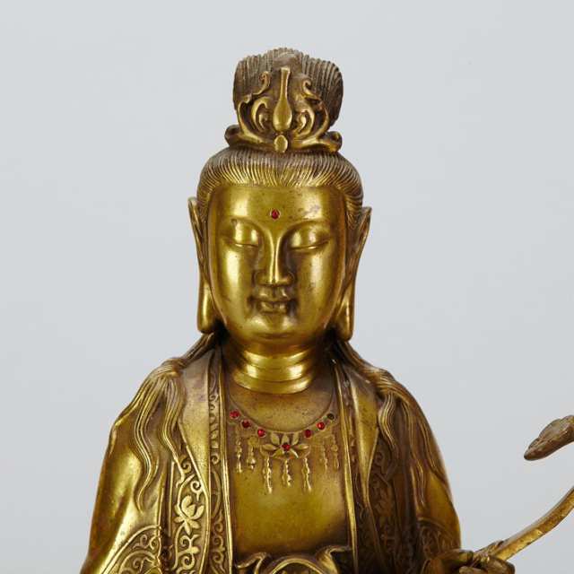 Bronze Standing Figure of Guanyin