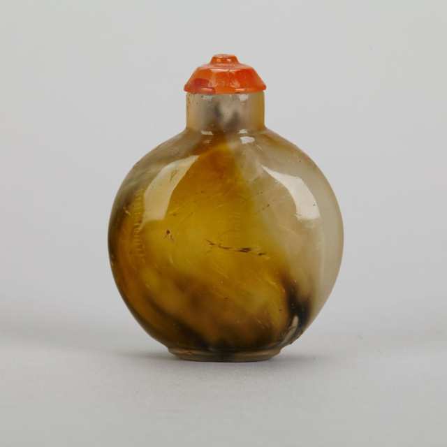 Four Agate Snuff Bottles, 19th/20th Century
